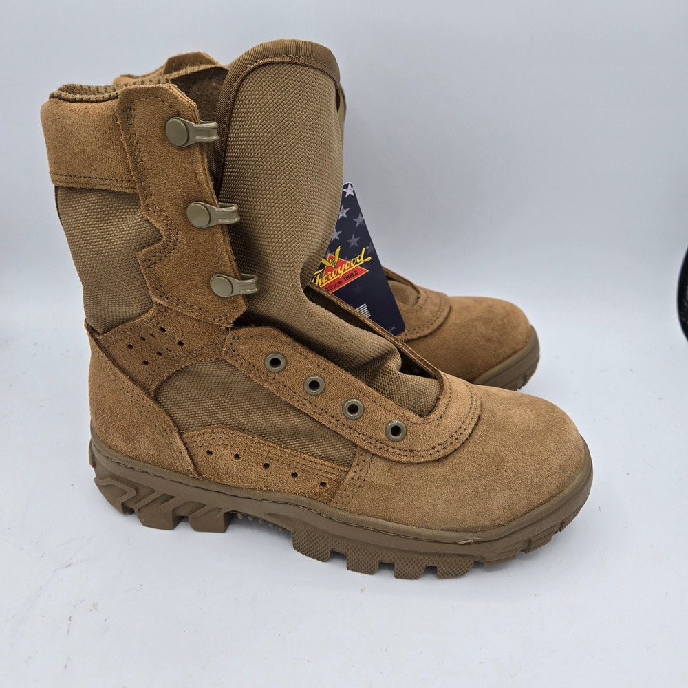 Thorogood USA Brown Suede Leather Military Tactical Work Boots Berry Compliant